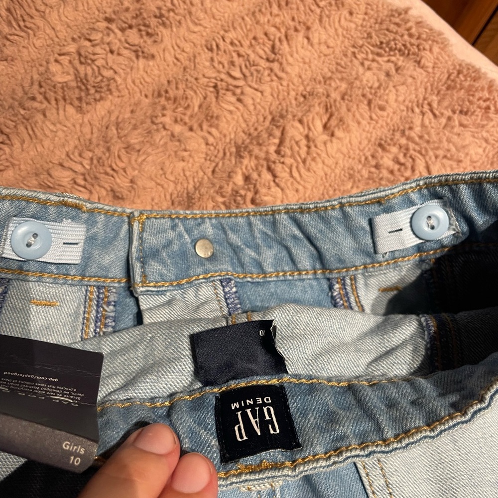 NWT Girl’s Gap Denim Color block Mini Skirt - Picture 7 of 7